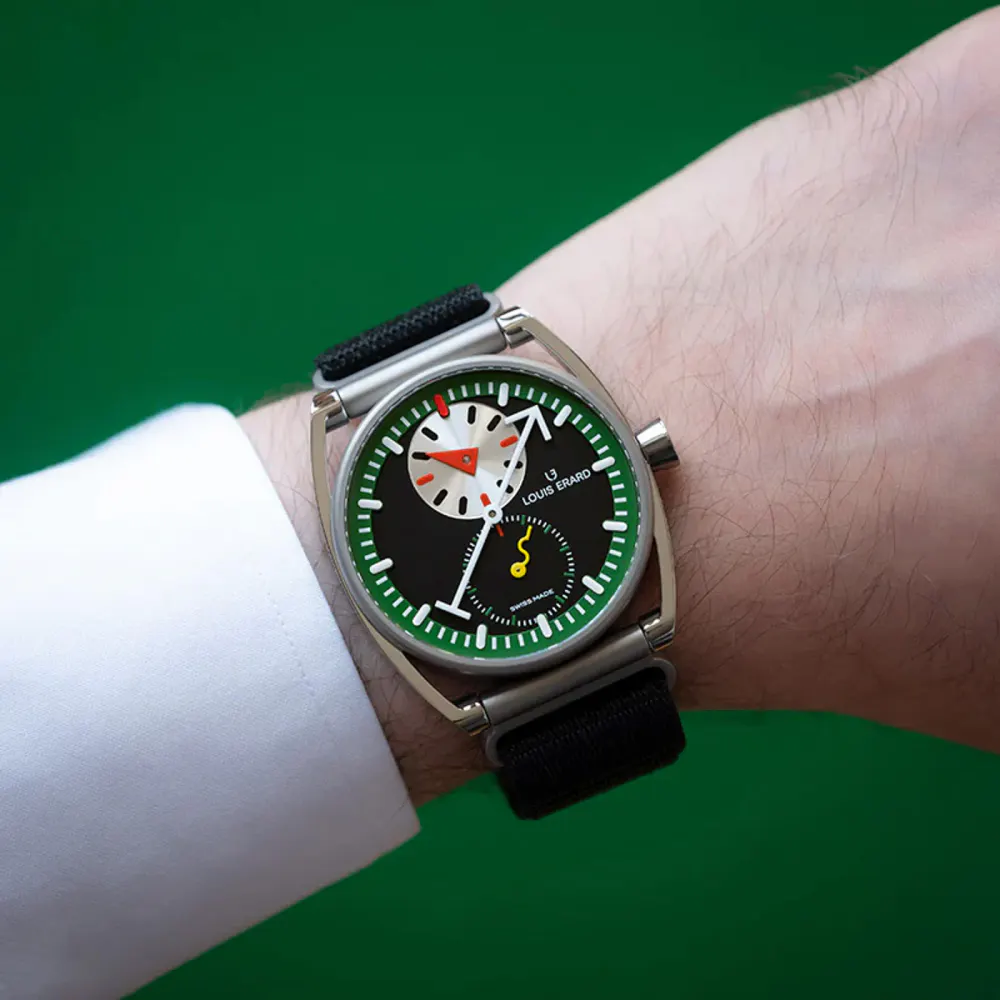 Louis Erard Le Régulateur Louis Erard X Alain Silberstein Limited Edition 40mm Mens Watch Black in Black, additional product view 2