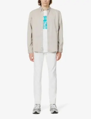 PAIGE Lennox Slim-Fit Stretch-Denim Jeans detail 2