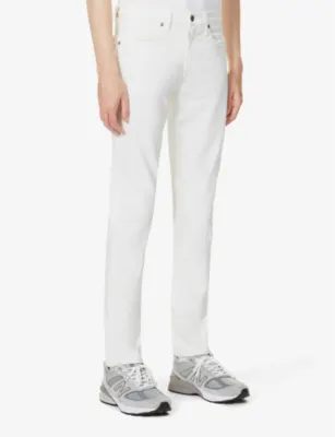 PAIGE Lennox Slim-Fit Stretch-Denim Jeans detail 3