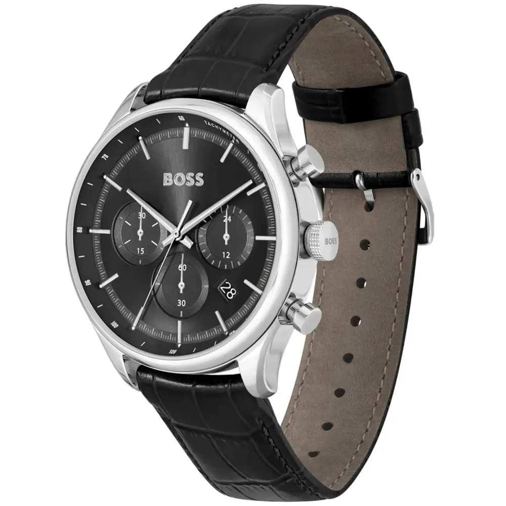 BOSS Gregor 45mm Mens Watch Black in Black, additional product view 2