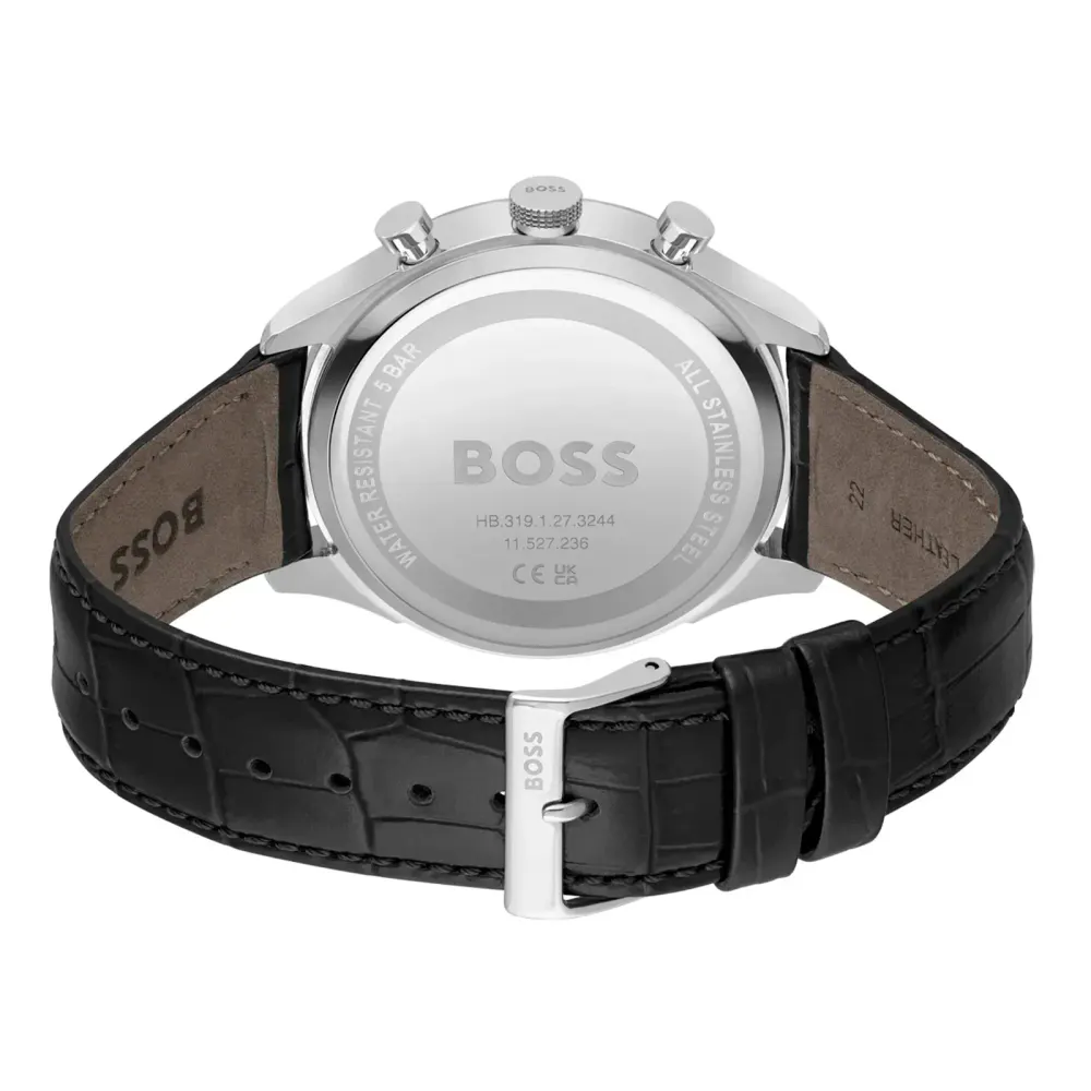 BOSS Gregor 45mm Mens Watch Black in Black, additional product view 3