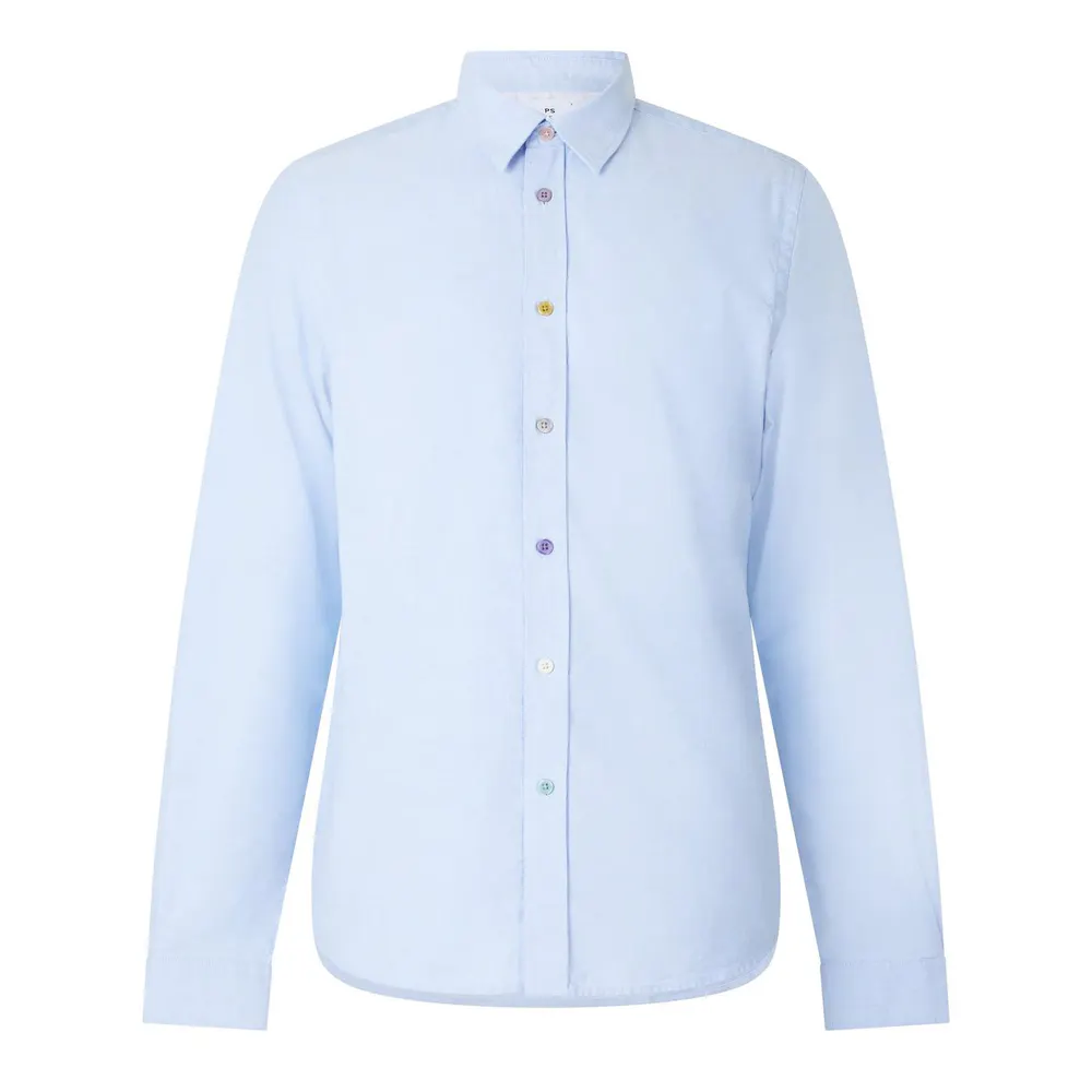 PS Paul Smith Men's Multi-Button Cotton Long-Sleeve Tailored-Fit Shirt