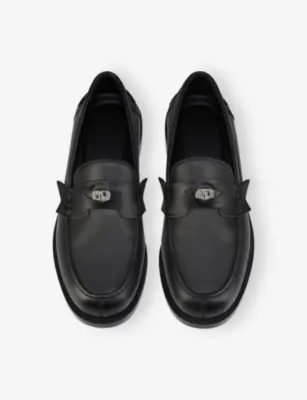 CHRISTIAN LOUBOUTIN Plato Leather Loafers - EUR 47 / 13 UK MEN in BLACK, additional product view 2