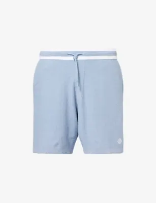 CHE Armas Stripe-Trim Bouclé Cotton-Blend Shorts