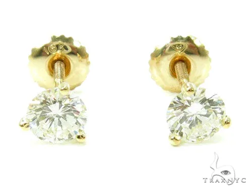 RINA - ERIC NVU STYLE Prong Diamond 18k Gold Earrings 37735 in Rose Gold – Earrings