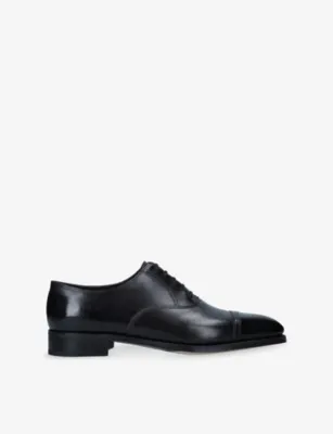 JOHN LOBB City II Leather Oxford Shoes - DARK BROWN - EUR 42 / 8 UK MEN in BLACK – Mens | Smart shoes | Oxford shoes