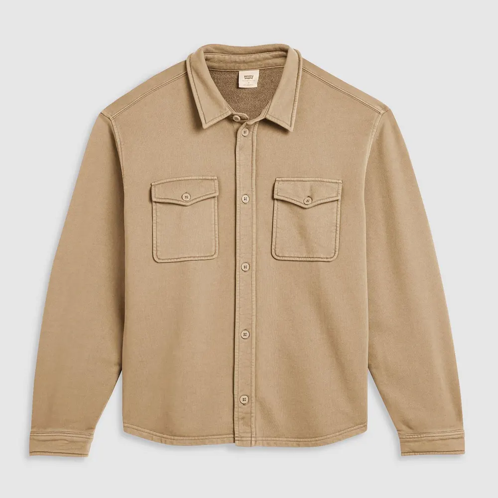 Levis Men's Bayview Soft Worker Cotton Long-Sleeve Overshirt