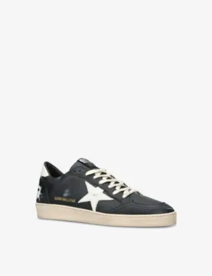 GOLDEN GOOSE Ballstar 10366 leather low-top trainers - 5 in BLK/WHITE, additional product view 3