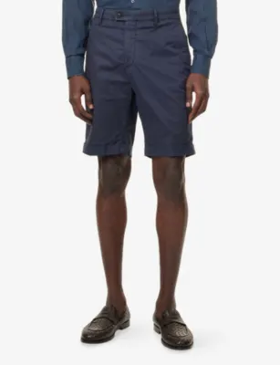 CORNELIANI Chino Knee-Length Cotton Blend Shorts detail 3