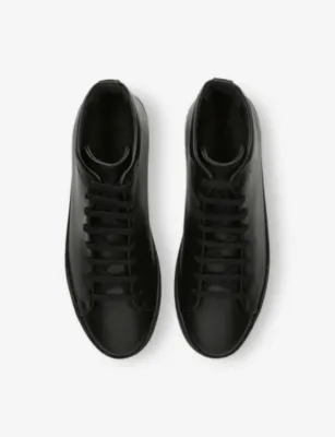 JAK Royal Hi NZ Leather High-Top Trainers - EUR 40 / 6 UK MEN in BLACK, additional product view 2