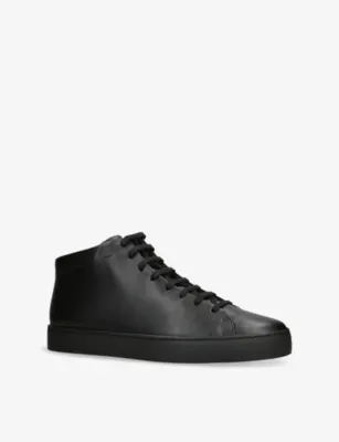 JAK Royal Hi NZ Leather High-Top Trainers - EUR 40 / 6 UK MEN in BLACK, additional product view 3