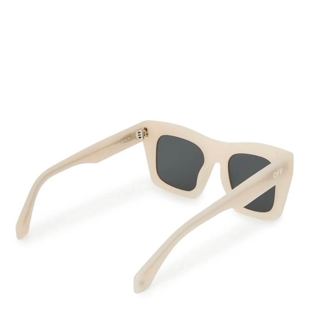 Off White Off Selma Sunglasses 99 in Beige Dark Grey, additional product view 2
