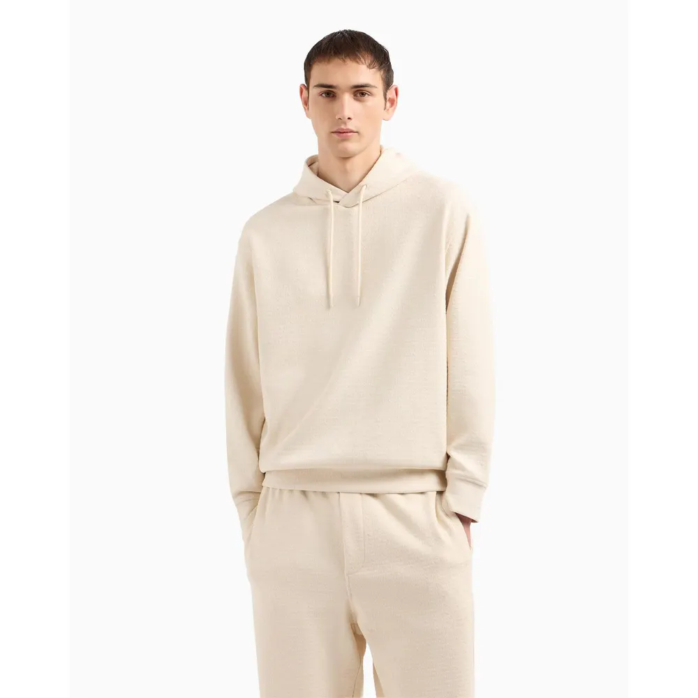 Emporio Armani Men's Relaxed Fit Pull Over Hoodie