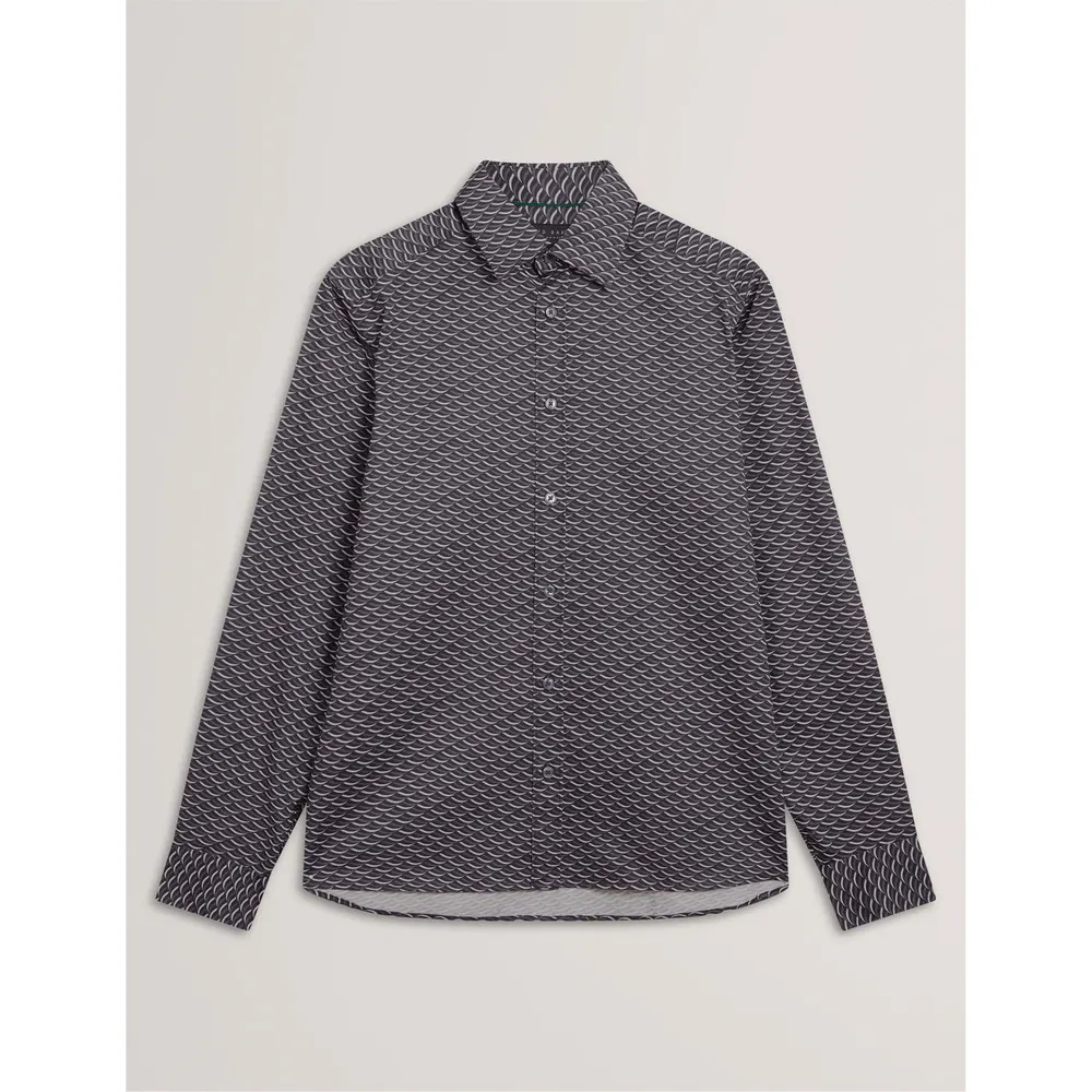 Ted Baker Men's Geo Print Long-Sleeve Patterned Shirt