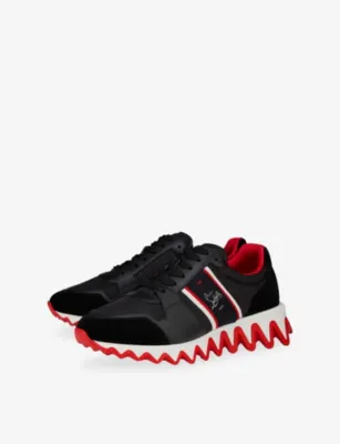 CHRISTIAN LOUBOUTIN Nastroshark Leather and Nylon Sneakers - EUR 46 / 12 UK MEN in BLACK, additional product view 3