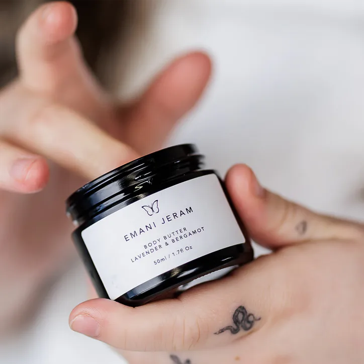 Emani Jeram Organic Lavender & Bergamot Body Butter 100ml, additional product view 3