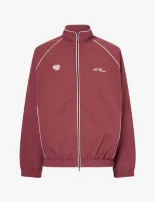 LES DEUX Crinkled Seersucker Woven Truck Jacket