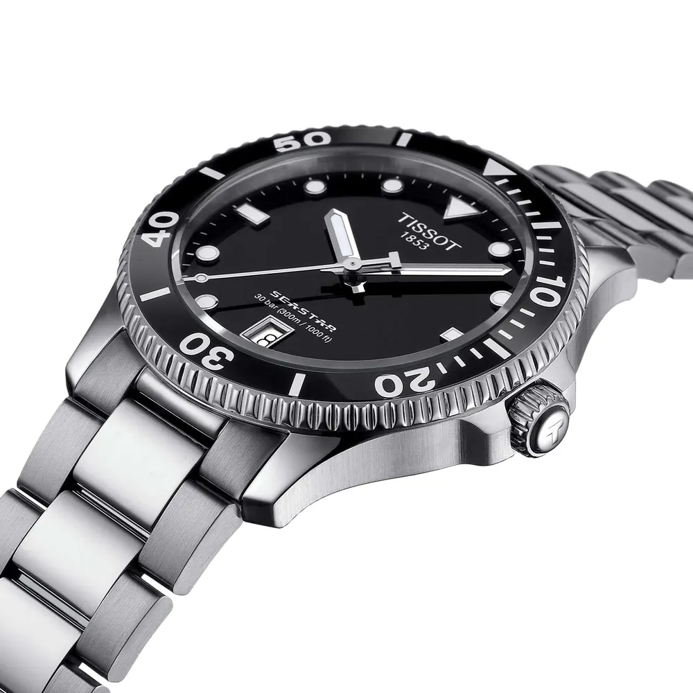 Tissot Seastar 1000 40mm Mens Watch Black detail 2