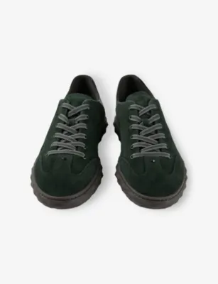 JIMMY CHOO Diamond Flex M Suede and Leather Trainers - EUR 45 / 11 UK MEN in V BRITISH GREEN, additional product view 3