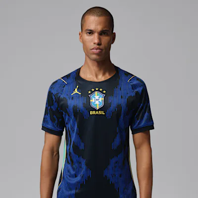 Jordan Brazil National Team 2026 Stadium Away Men's Nike Dri-FIT Football Shirt - Old Royal/Black