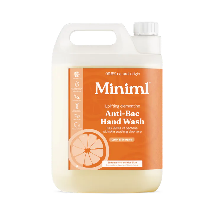 Miniml Anti-Bac Hand Wash Uplifting Clementine 5L Refill