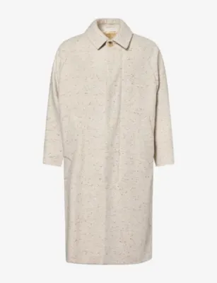UMIT BENAN Tribeca Long Brushed Cashmere Coat in Bott Beige – Mens | Coats & jackets | Macs & Trenches