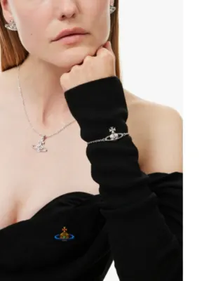 VIVIENNE WESTWOOD JEWELLERY Mayfair Bas Relief Bundle brass and crystals hamper - 3 items included worth £290 in CRYSTAL/RHODIUM, additional product view 2