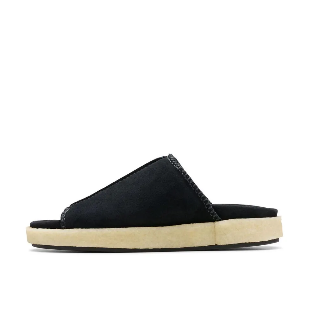 Clarks Originals Overleigh Sliders in Black, additional product view 2