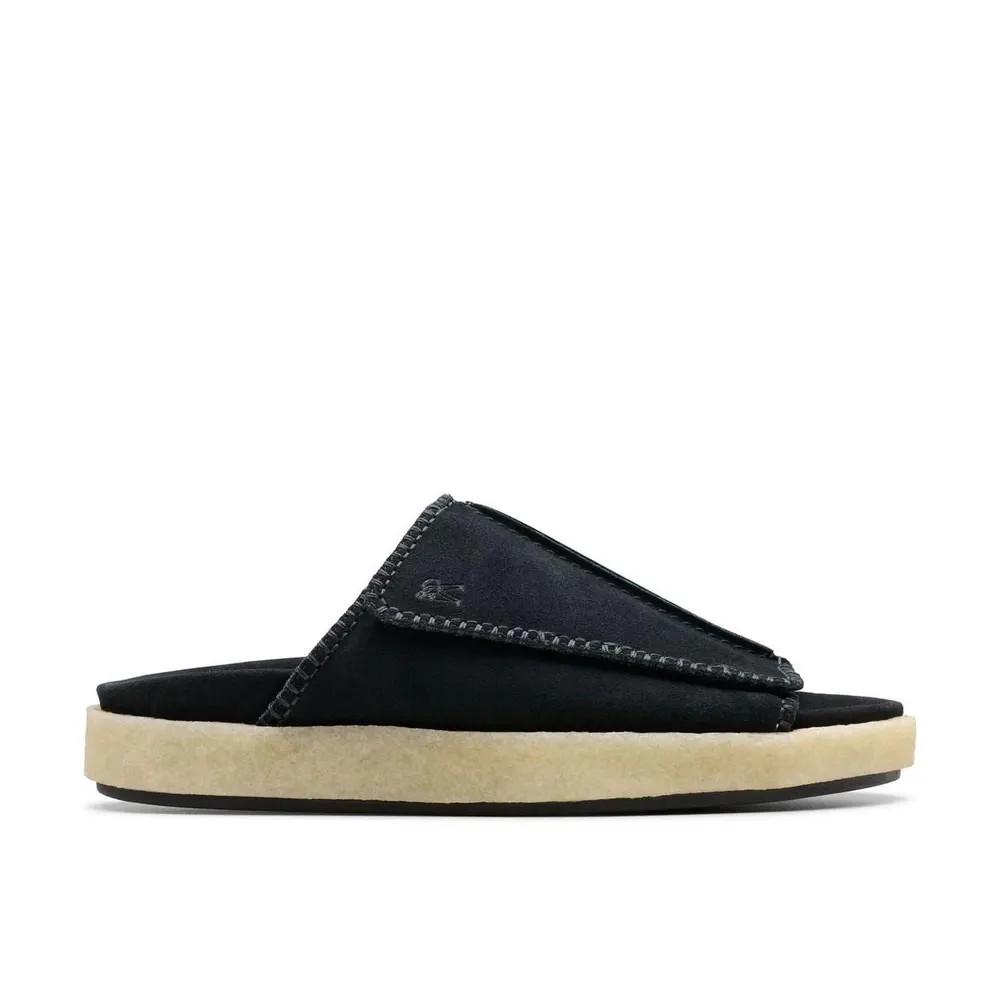 Clarks Originals Overleigh Sliders in Black – Footwear