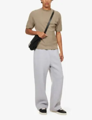 SEVENTH Henley Short-Sleeve Cotton-Blend T-Shirt in Trek, additional product view 2