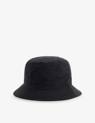 STONE ISLAND Compass Brand-Embroidery Woven Bucket Hat - M