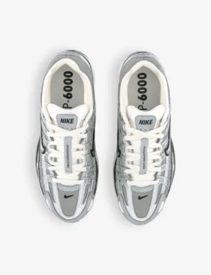 For Him P-6000 metallic colour-block mixed-textile low-top trainers - 4.5 in METALLIC SILVER METALLIC, additional product view 2