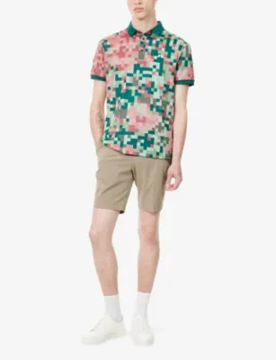 J.LINDEBERG Bridger Tour-Print Woven Polo Shirt detail 2