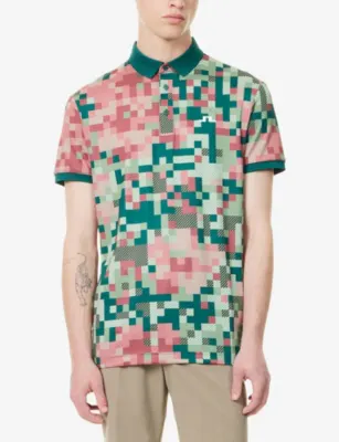 J.LINDEBERG Bridger Tour-Print Woven Polo Shirt detail 3