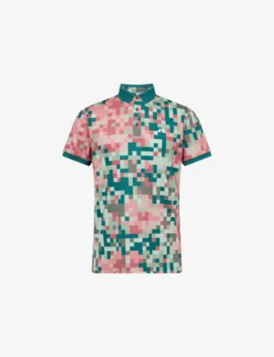 J.LINDEBERG Bridger Tour-Print Woven Polo Shirt