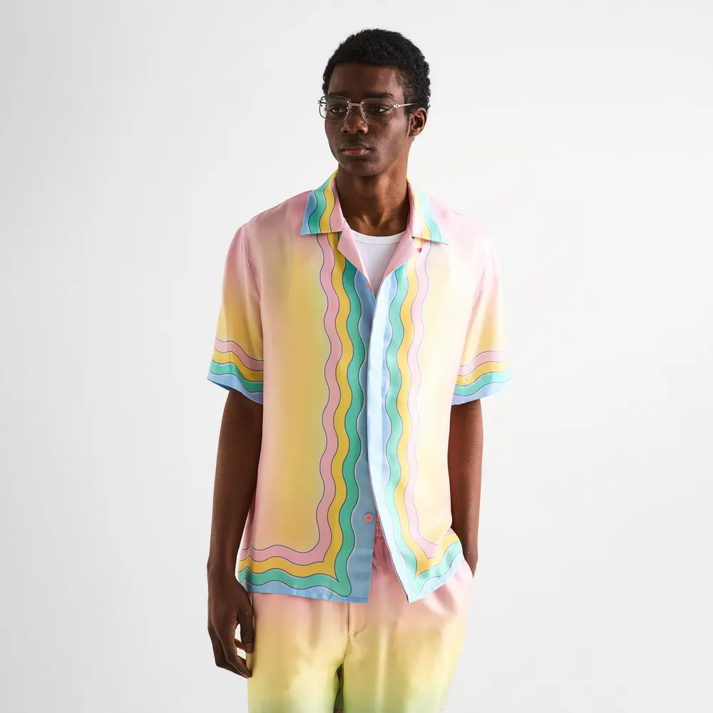 Casablanca Men's Love Of Short Sleeve Bowling Shirt detail 3