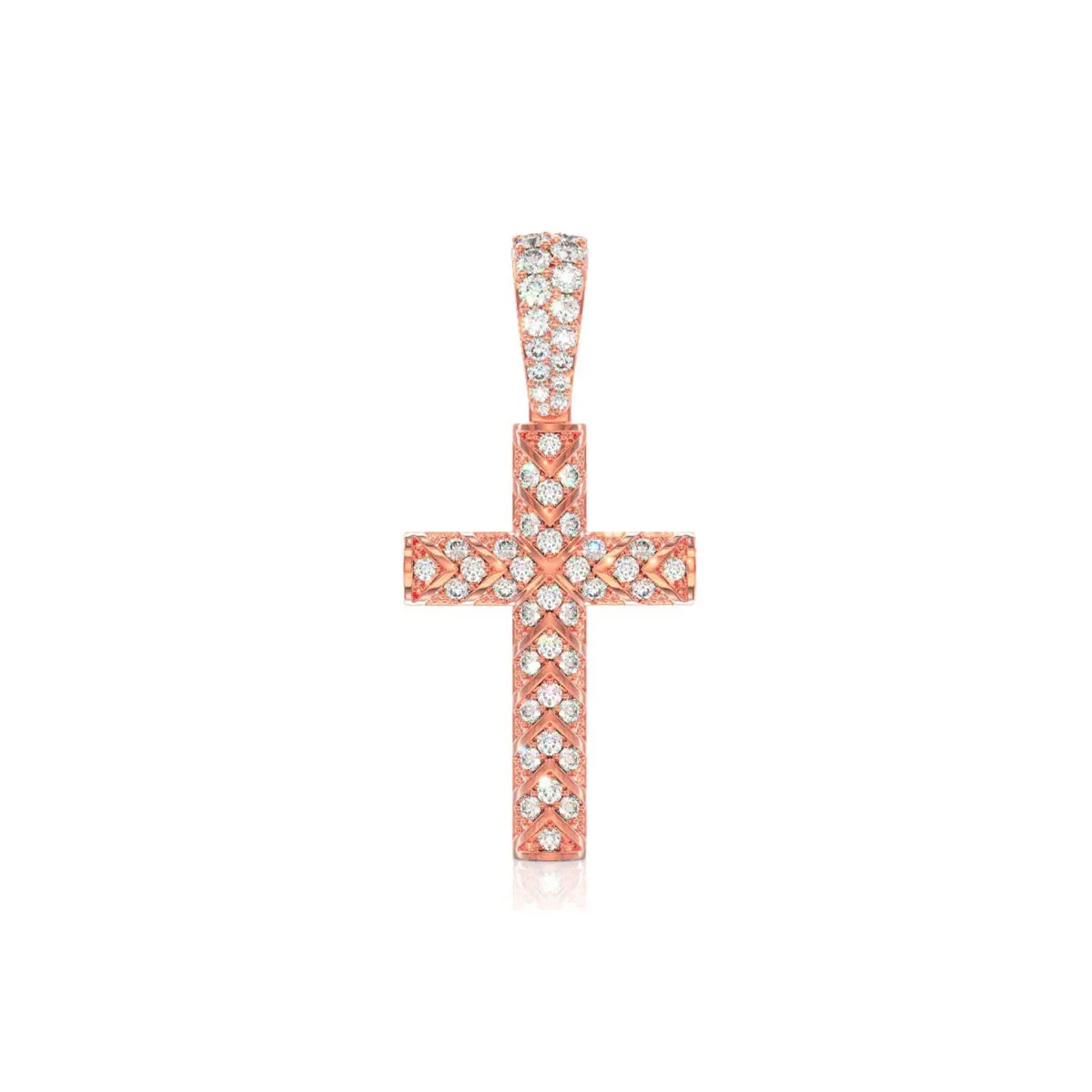 For Him X Design Cross Pendant in 0.75ctw / Rose Gold – Pendant