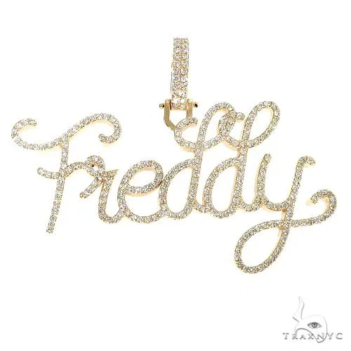 RINA - For Him CUSTOM Custom Made Diamond Name Pendant 67076 in Rose Gold – Pendant