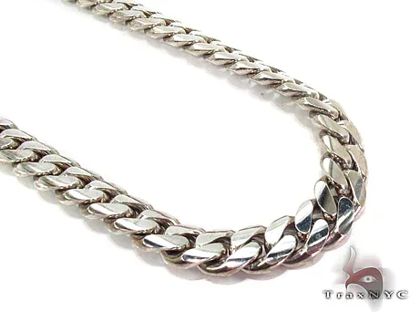 JALGAS - MIAMI CUBAN LINK 10K White Gold Miami Cuban Link Chain 23 Inches 10mm 32008 in White – Chain
