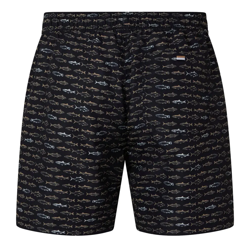 Boss Mens BOSS Patterned Streamlined Swim Shorts detail 2
