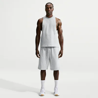 Nike N.A.C. Men's Dri-FIT Fleece Training Shorts - Light Smoke Grey/Heather/Light Smoke Grey