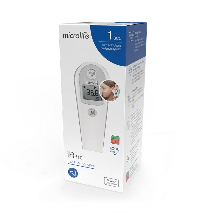 Microlife IR310 Infrared Ear Thermometer with touch-free cover ejection and ACCUsens guidance system, additional product view 3