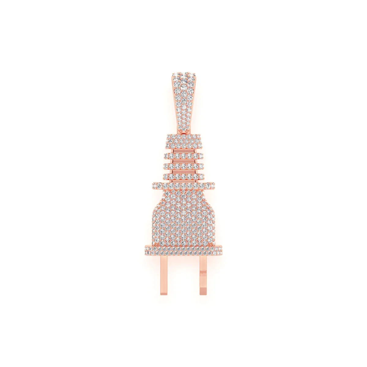 For Him Plug Diamond Pendant in 2.15ctw / Rose Gold / Natural Diamond – Pendant