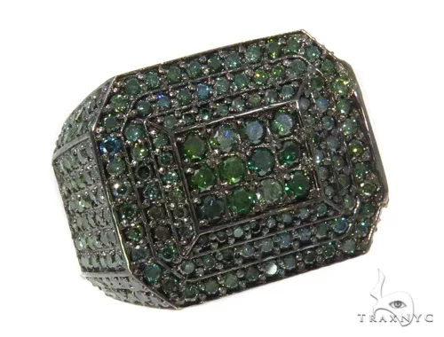 RINA - For Him FACTORY Prong Green Diamond Ring 44535 in Rose Gold / 9 – Ring