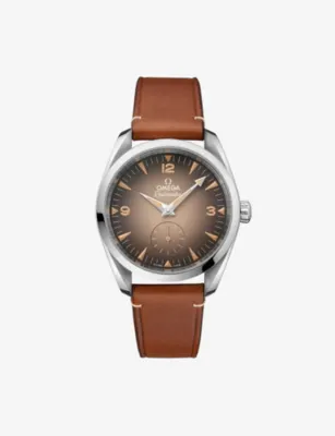 OMEGA Seamaster Railmaster Stainless-Steel And Leather Automatic Watch 38mm