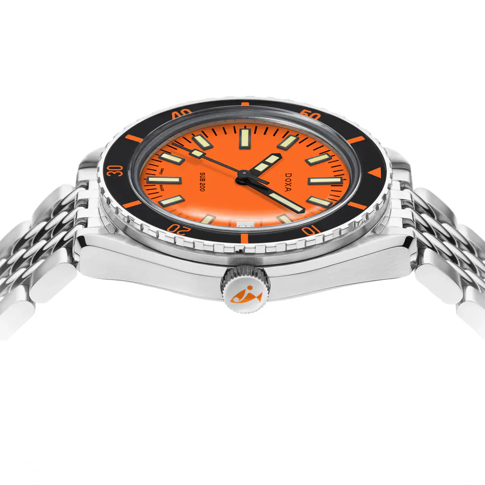 DOXA Sub 200 Professional 42mm Mens Watch in Orange, additional product view 3