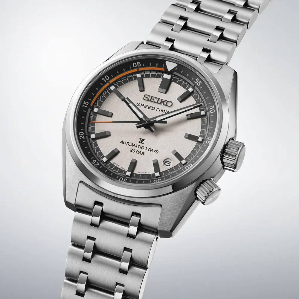 Seiko Prospex Prospex Speedtimer 6R 'Compact Countdown' 39.5mm Mens Watch Grey-White Dial detail 3