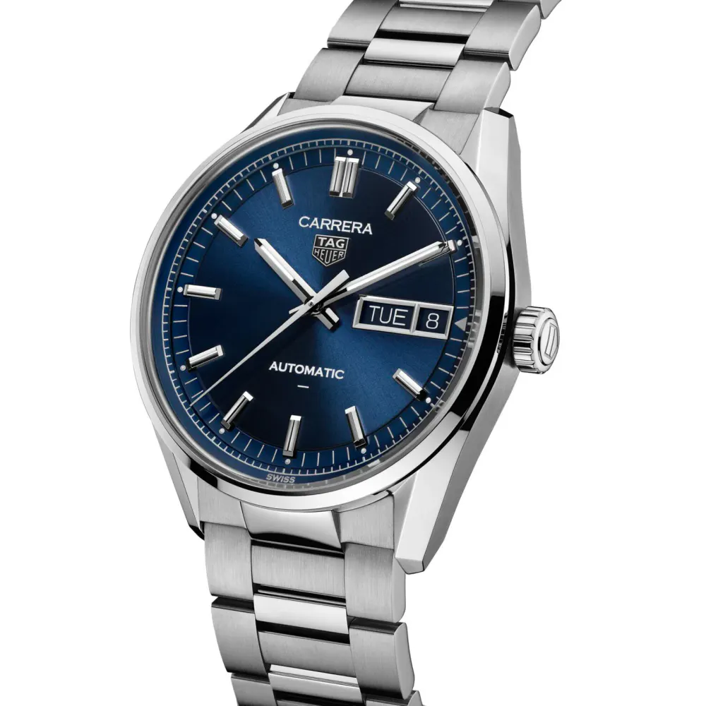 TAG Heuer Carrera Day-Date 41mm Mens Watch Blue detail 2