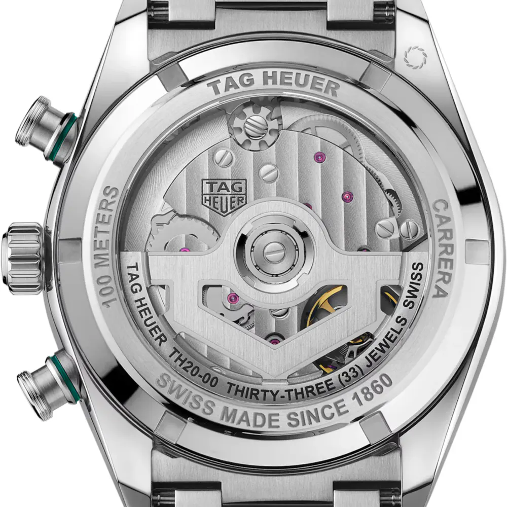 TAG Heuer Carrera Chronograph Sport Automatic 42mm Mens Watch Green detail 3