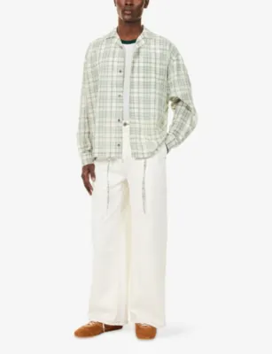 AMI PARIS Boxy Check Cotton-Blend Shirt detail 2